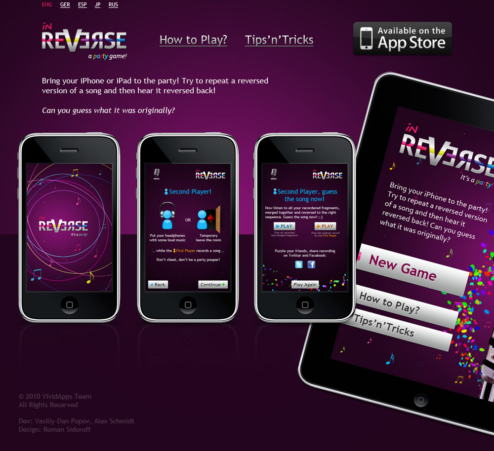 inReverse — iPhone/iPad party game