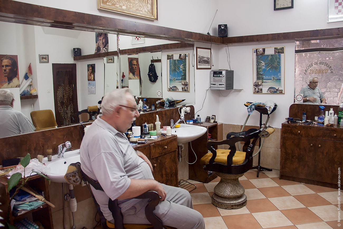 Croatia Split. Old Barber. 2014