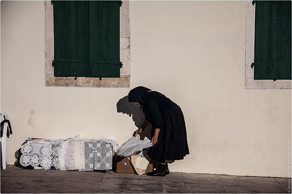 Croatia Yachting 2014.  Old croatian woman.