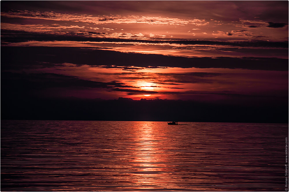 Croatia Yachting 2014. Sunset on the yacht in the Adreatic sea